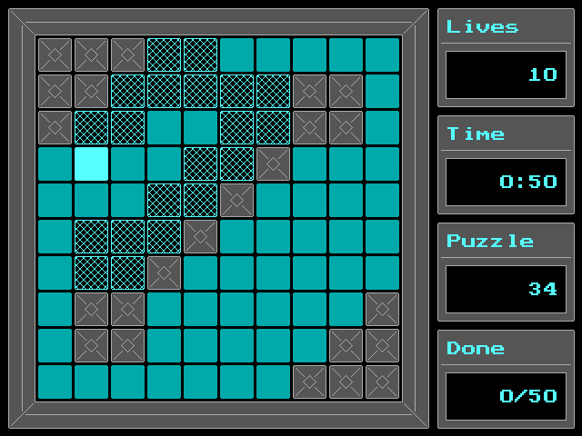 Screenshot (1) - MS-DOS version of Squarez