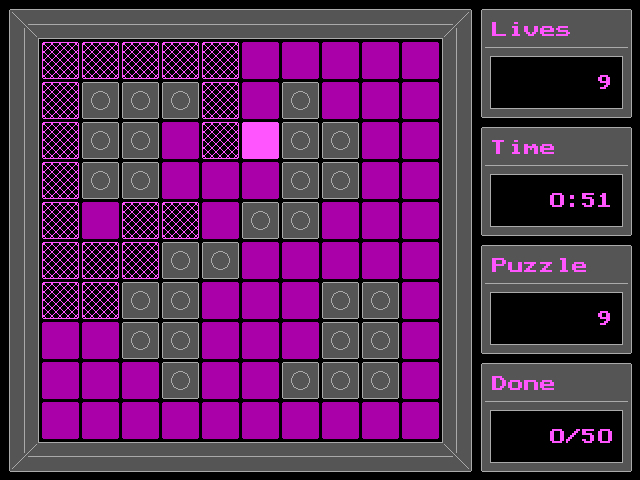 Screenshot (2) - MS-DOS version of Squarez