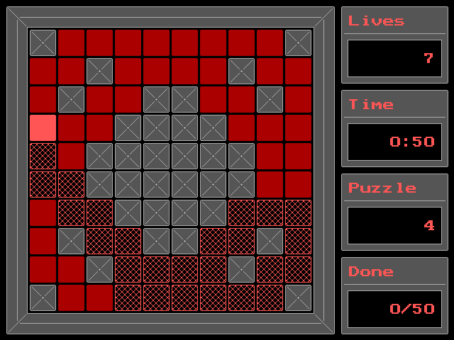 Screenshot (4) - MS-DOS version of Squarez